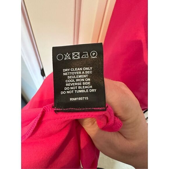 NWT SER.O.YA Retrofete Revolve Emma Pink Silk Slit Midi Dress Size L - Picture 13 of 13